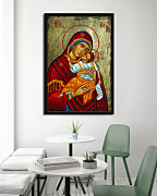 Plagát Panna Mária s dieťaťom  zv47